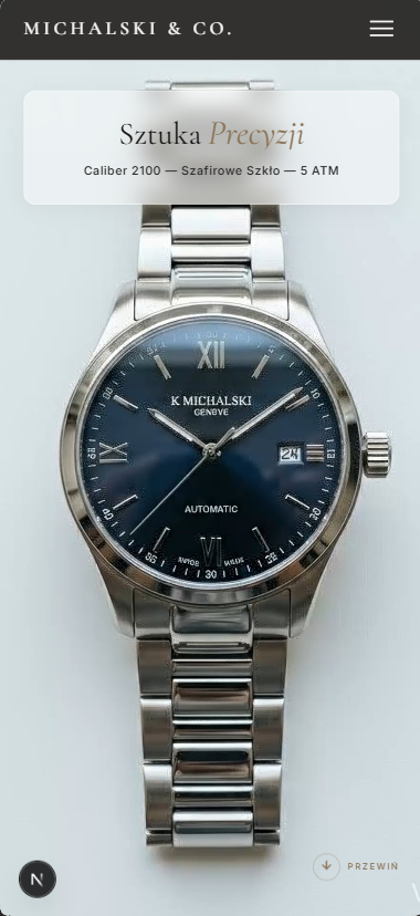 Luxury Watch - widok mobilny